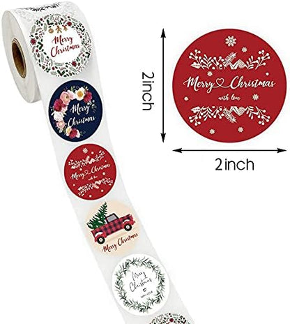 500pc Christmas Sticker Roll