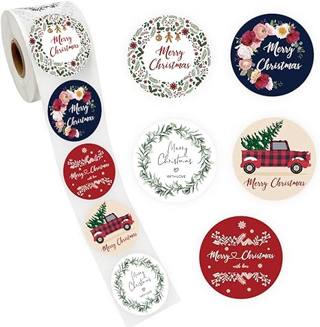 500pc Christmas Sticker Roll