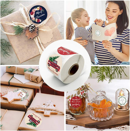 500pc Christmas Sticker Roll